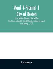 Ward 4-Precinct 1; City of Boston; List of Residents 20 years of Age and Over (Non-Citizens Indicated by Asterisk) (Females Indicated by Dagger) as of January 1, 1937