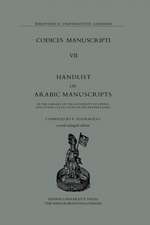 Codices Manuscripti: Handlist of Arabic Manuscripts