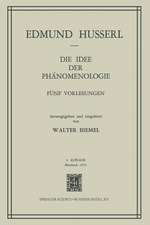 Die Idee Der Phanomenologie