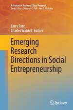 Emerging Research Directions in Social Entrepreneurship