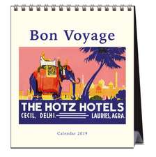 BON VOYAGE VINTAGE HOTEL LABELS 2019 CAL