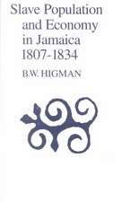 Slave Population and Economy in Jamaica 1807-1834