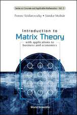 Introduction to Matrix Theory: With Applications to Business and Economics