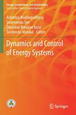 Dynamics and Control of Energy Systems