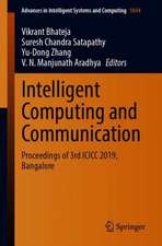 Intelligent Computing and Communication: Proceedings of 3rd ICICC 2019, Bangalore