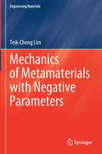 Mechanics of Metamaterials with Negative Parameters