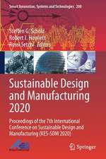 Sustainable Design and Manufacturing 2020