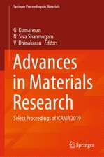 Advances in Materials Research: Select Proceedings of ICAMR 2019