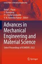 Advances in Mechanical Engineering and Material Science: Select Proceedings of ICAMEMS-2022