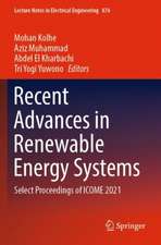 Recent Advances in Renewable Energy Systems: Select Proceedings of ICOME 2021