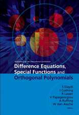 Difference Equations, Special Functions and Orthogonal Polynomials