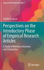 Perspectives on the Introductory Phase of Empirical Research Articles: A Study of Rhetorical Structure and Citation Use