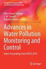 Advances in Water Pollution Monitoring and Control: Select Proceedings from HSFEA 2018