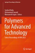 Polymers for Advanced Technology: Select Proceedings of APA 2023