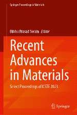 Recent Advances in Materials: Select Proceedings of ICSTE 2023