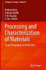 Processing and Characterization of Materials: Select Proceedings of ICPCM 2021