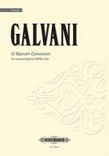 GALVANI, M: O SACRUM CONVIVIUM SATB